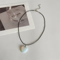 South Korea Ins Style Jade Square Peach Heart Necklace