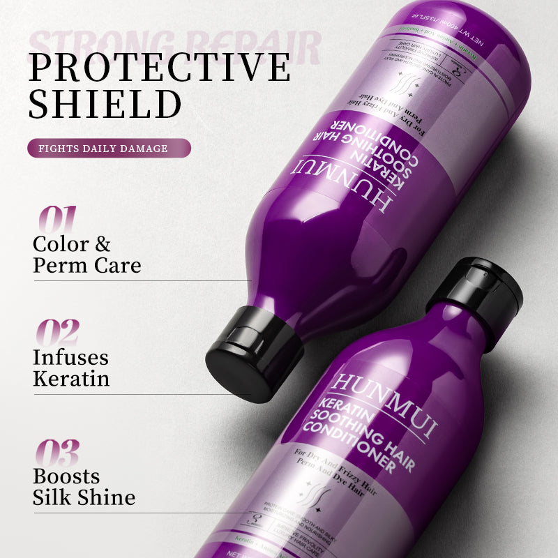 HUNMUI Keratin Hair Conditioner,Shampoo 400ml