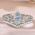 Crown Shape Lady Couple Rings Simple Fashion Valentine's Day Gift Ornament