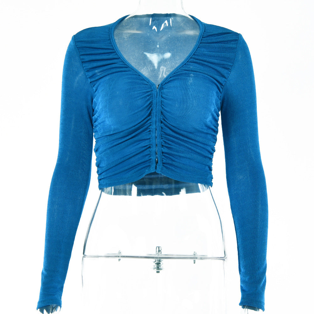 Top Female Fashion Sexy Spice V Neck
