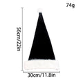 Black Christmas Hat Halloween Plush Hat Thickened Plus-sized Christmas Hat