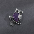 Natural Stone Crystal Pendant Owl Pendant Alloy Accessories Necklace