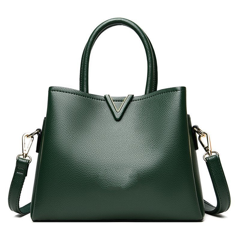 Women's Large Leather Tote Bag | 3 Compartment Work Bag