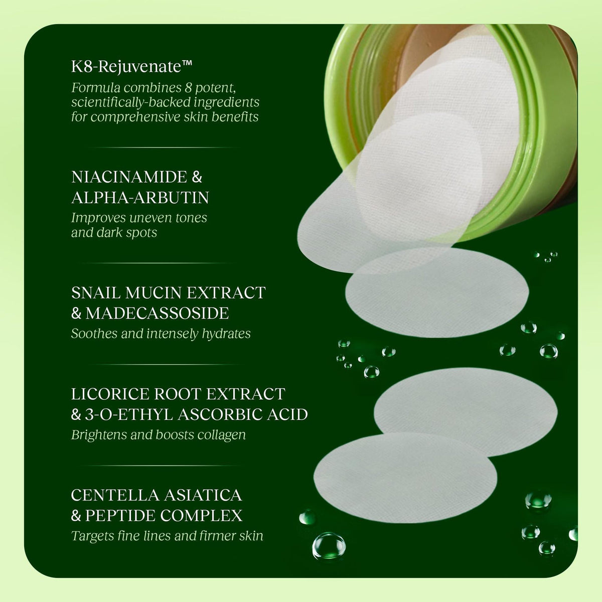 Exfoliating Centella Asiatica Skincare Pads
