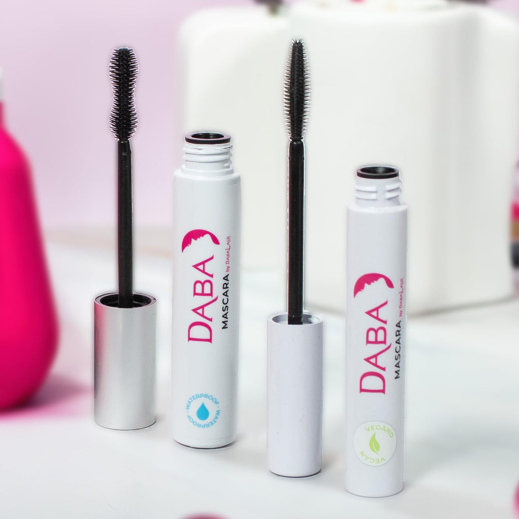 Dabalash Daba Duo Waterproof Mascara & Gentle Vegan Mascara in Very Black | Long, Voluminous, Defined Lashes