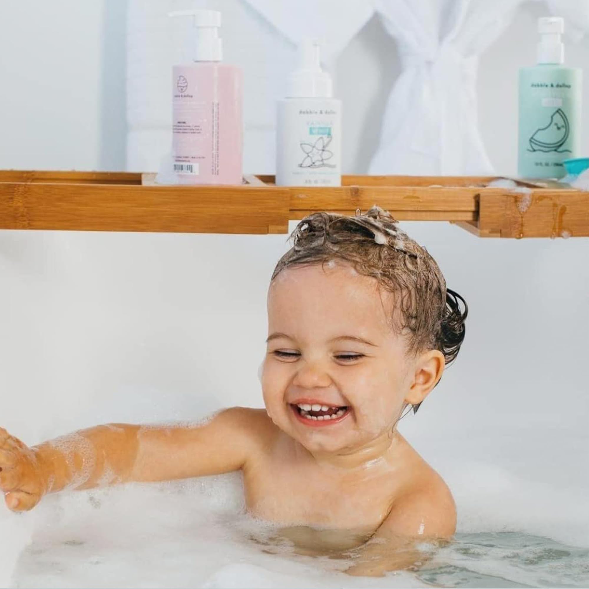 Beachy Bundle by Dabble & Dollop – Natural 3-in-1 Kids Bath Set (Honeydew Melon, Vanilla & Coconut) | Tear-Free, Vegan & Paraben Free
