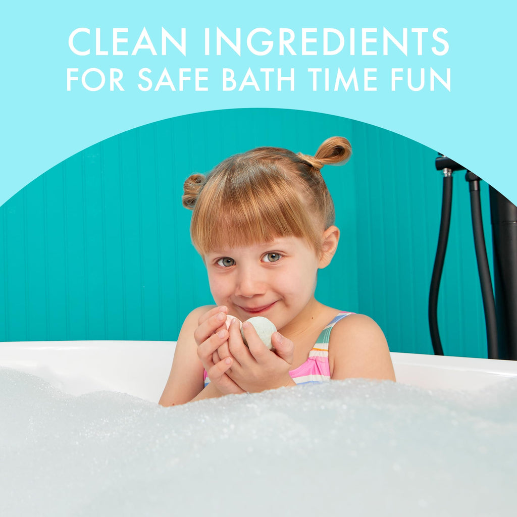 Dabble & Dollop Mini Bath Bombs Variety Pack – 36 Natural Kid’s Droplets, Resealable Pouches, Vegan & Cruelty-Free
