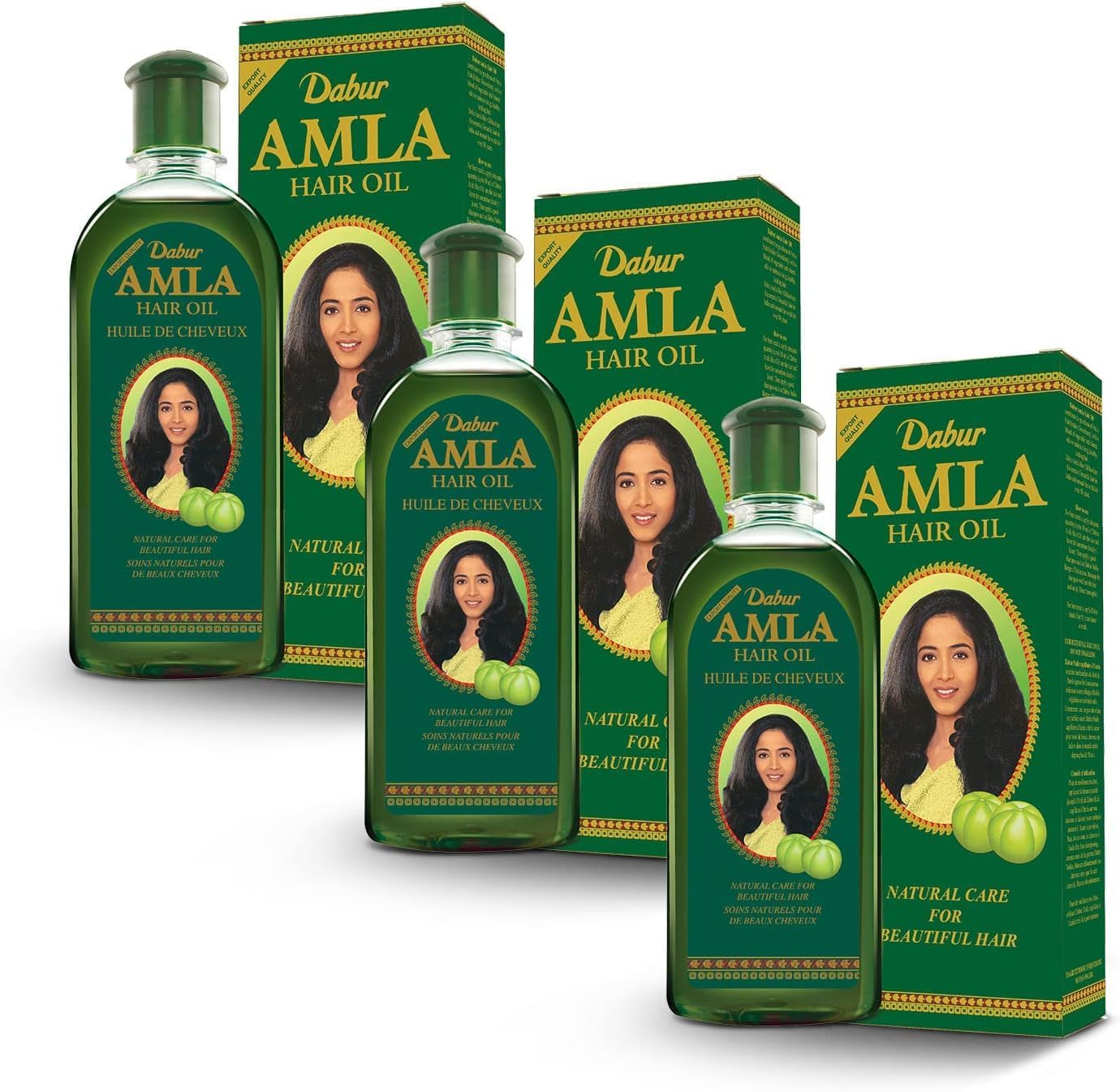 Dabur Amla Hair Oil – Nourishing Herbal Oil with Pure Amla & Botanicals (500 ml Pack of 3)