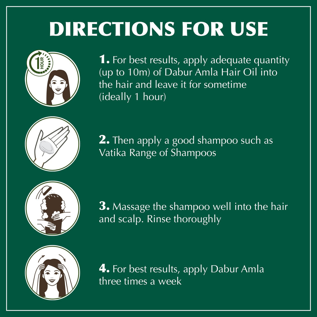 Dabur Amla Hair Oil – Nourishing Herbal Oil with Pure Amla & Botanicals (500 ml Pack of 3)