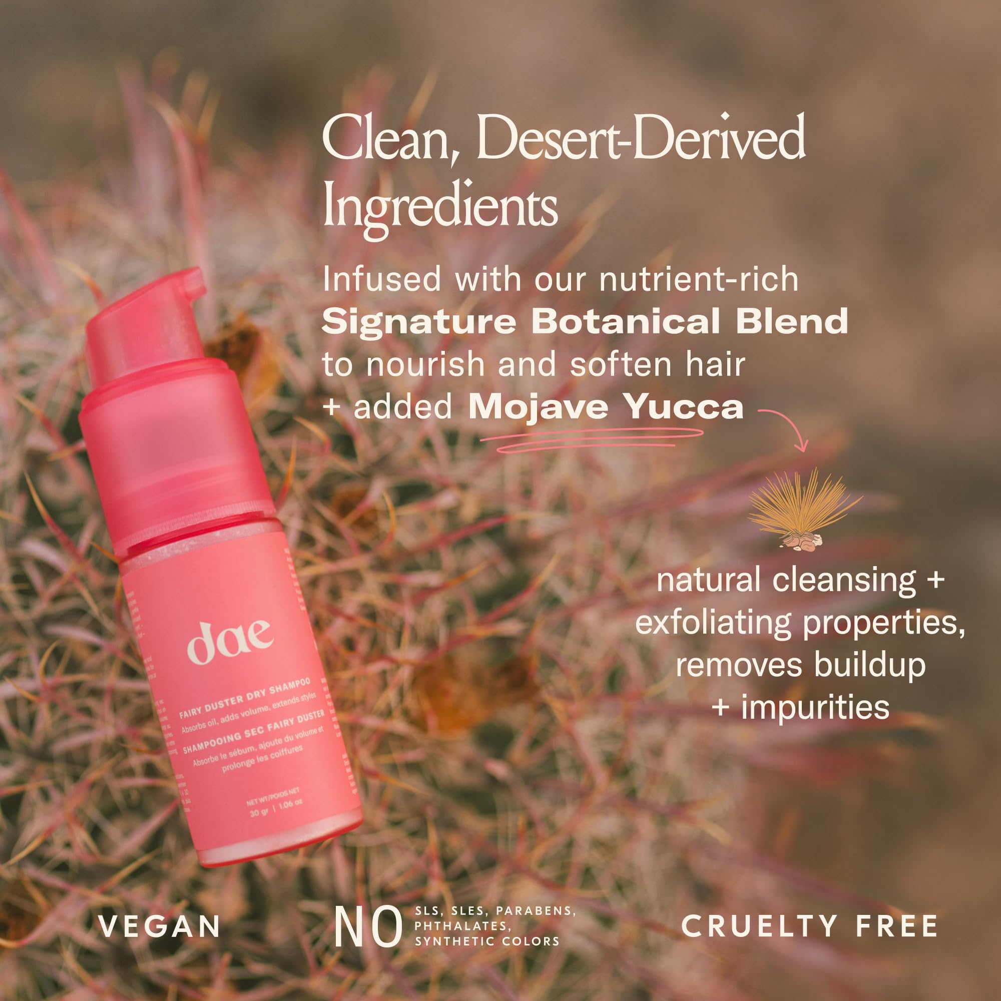DAE Fairy Duster Dry Shampoo Powder – Non-Aerosol, Talc-Free, Absorbs Oil & Refreshes Roots