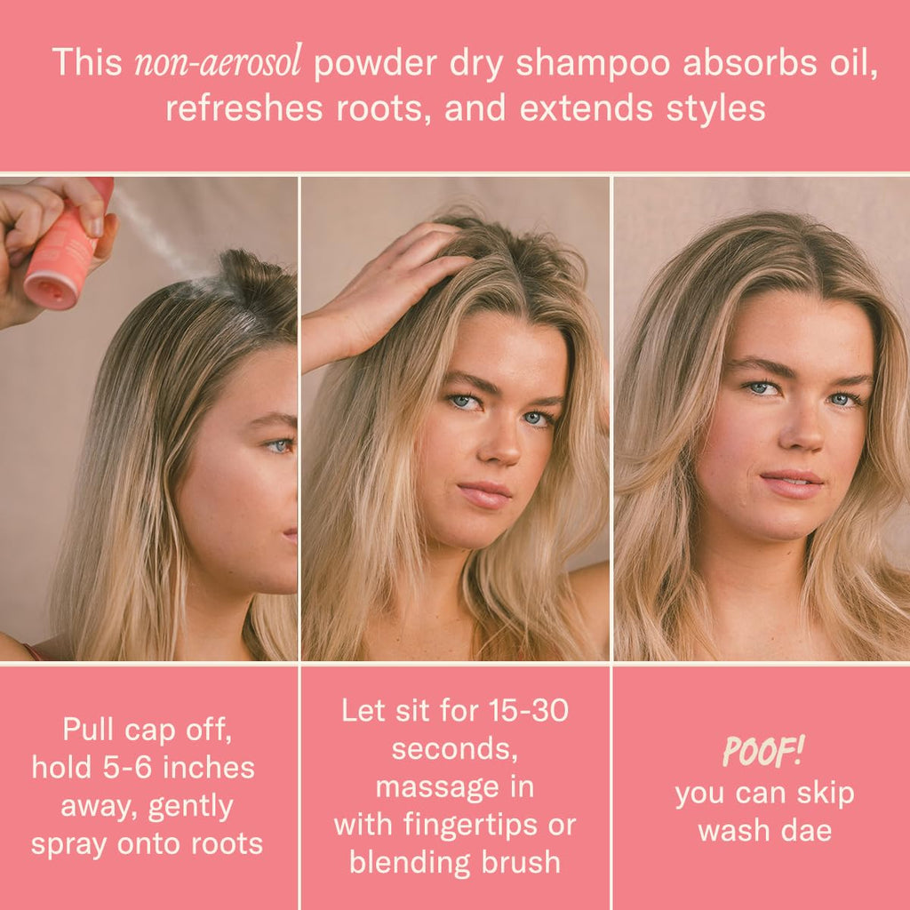 DAE Fairy Duster Dry Shampoo Powder – Non-Aerosol, Talc-Free, Absorbs Oil & Refreshes Roots