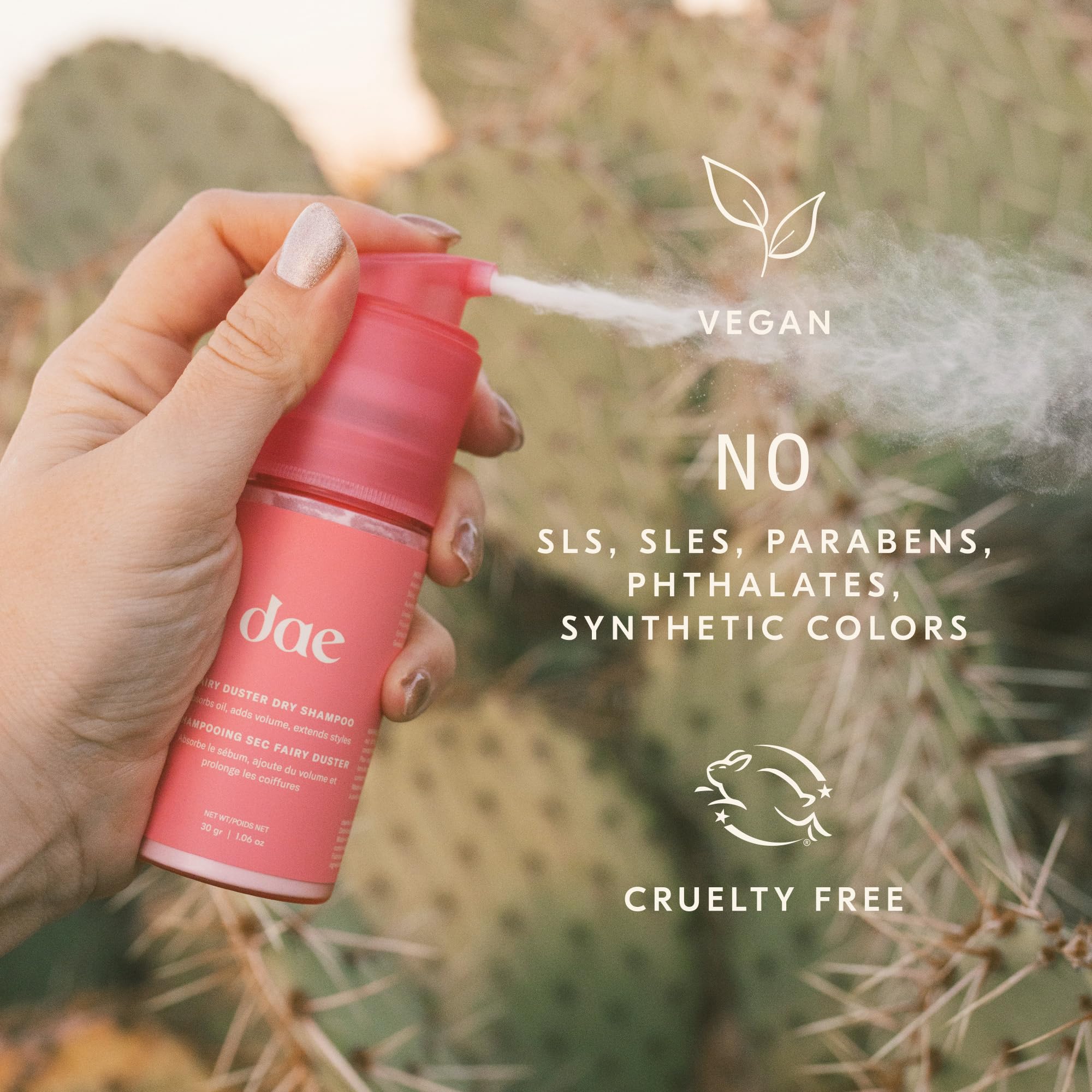 DAE Fairy Duster Dry Shampoo Powder – Non-Aerosol, Talc-Free, Absorbs Oil & Refreshes Roots