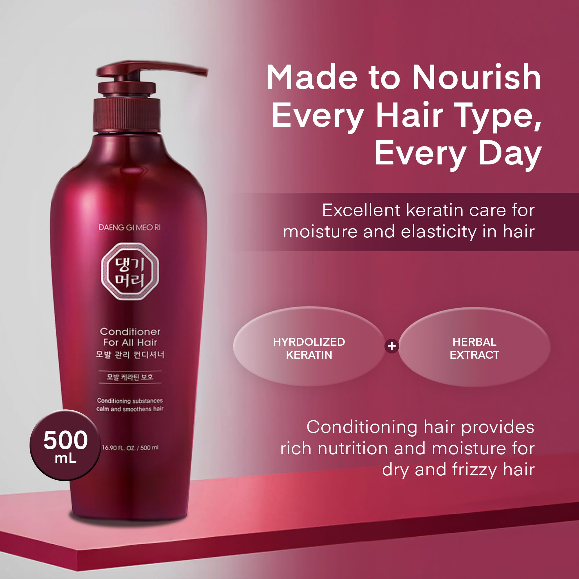 Daeng Gi Meo Ri Shampoo & Conditioner Set for Damaged Hair – Nourish & Shine, 500ml