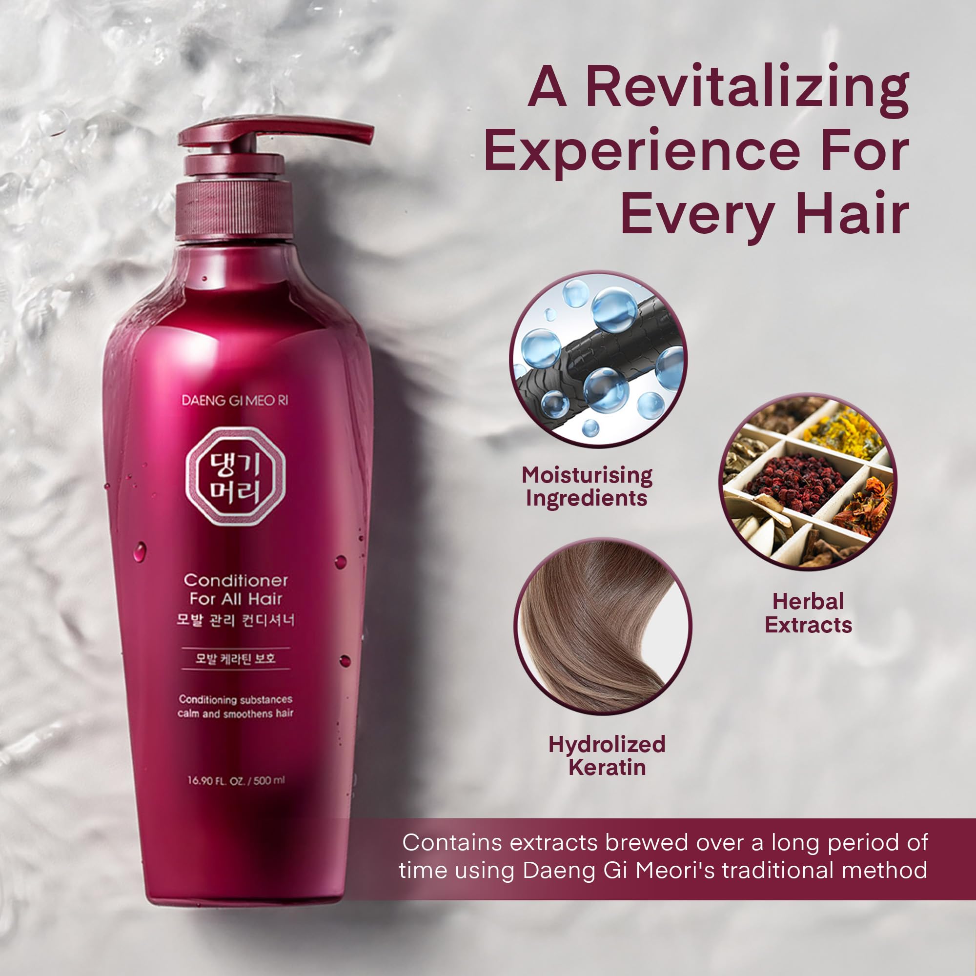 Daeng Gi Meo Ri Shampoo & Conditioner Set for Damaged Hair – Nourish & Shine, 500ml