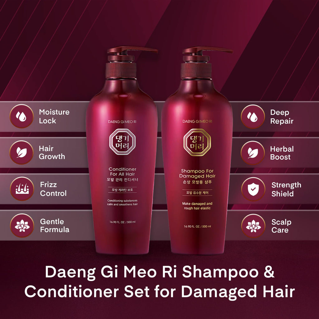 Daeng Gi Meo Ri Shampoo & Conditioner Set for Damaged Hair – Nourish & Shine, 500ml