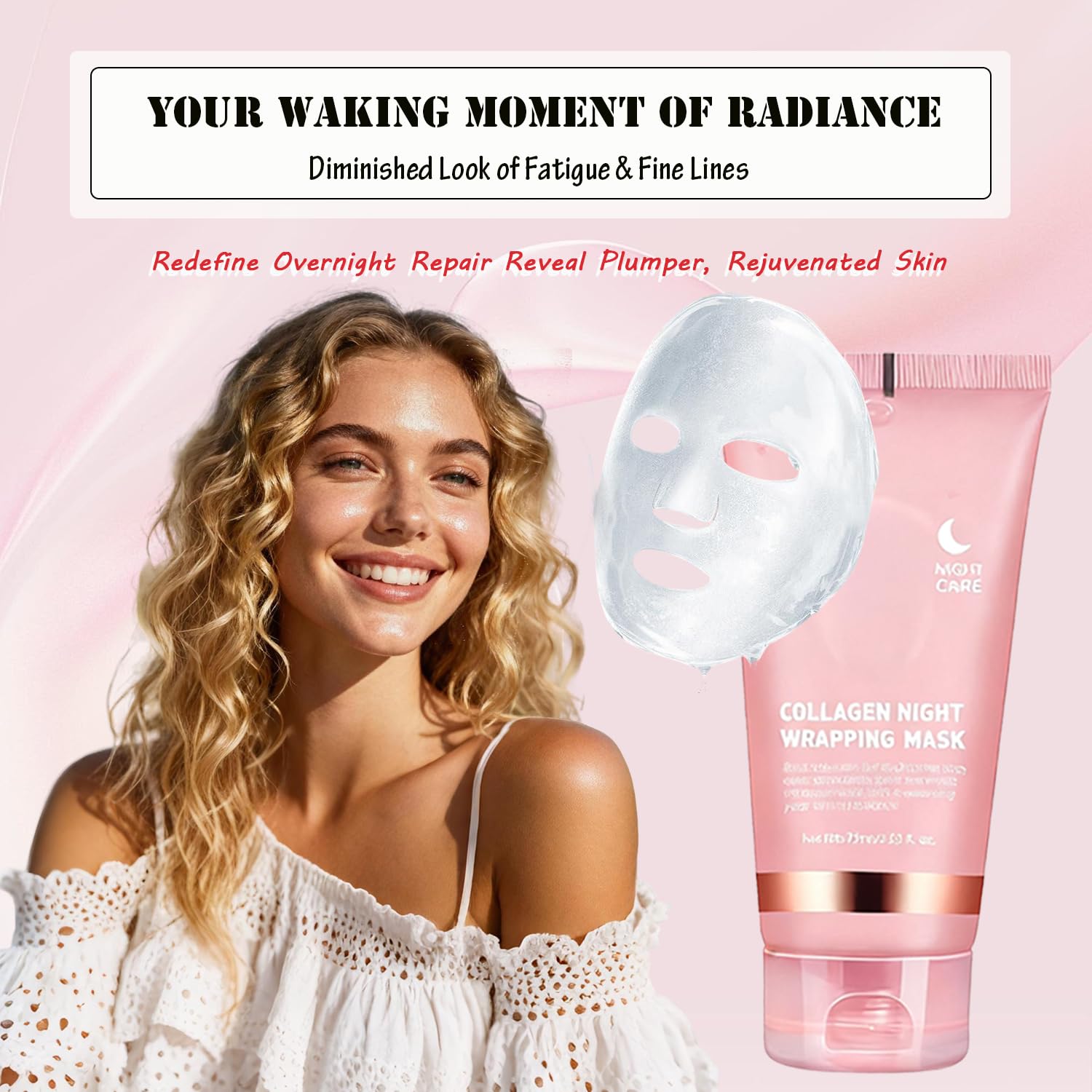 DaiLaiFu Collagen Night Wrap Mask (2.54 fl oz) – Peel-Off Overnight Nourishment, Hydration & Firming