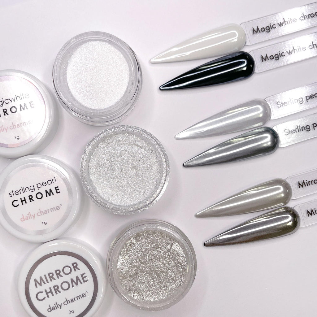 Daily Charme Chrome Effect No-Wipe Gel – 15ml Base for Chrome Powder, High-Gloss Mirror Finish