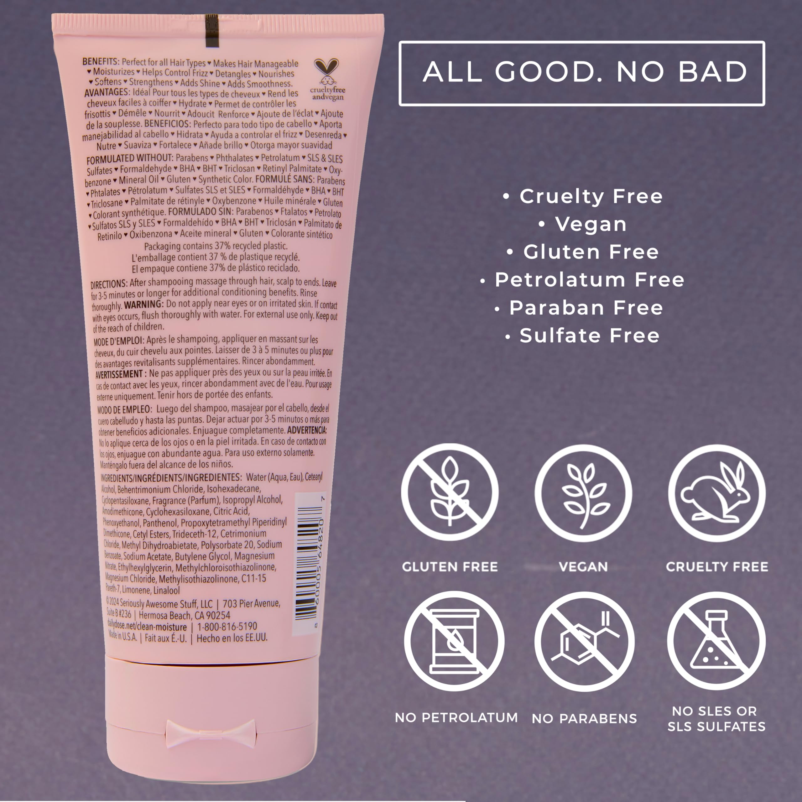 DAILY DOSE Deep Conditioner Hair Mask – Hydration for Dry, Damaged, and Color-Treated Hair