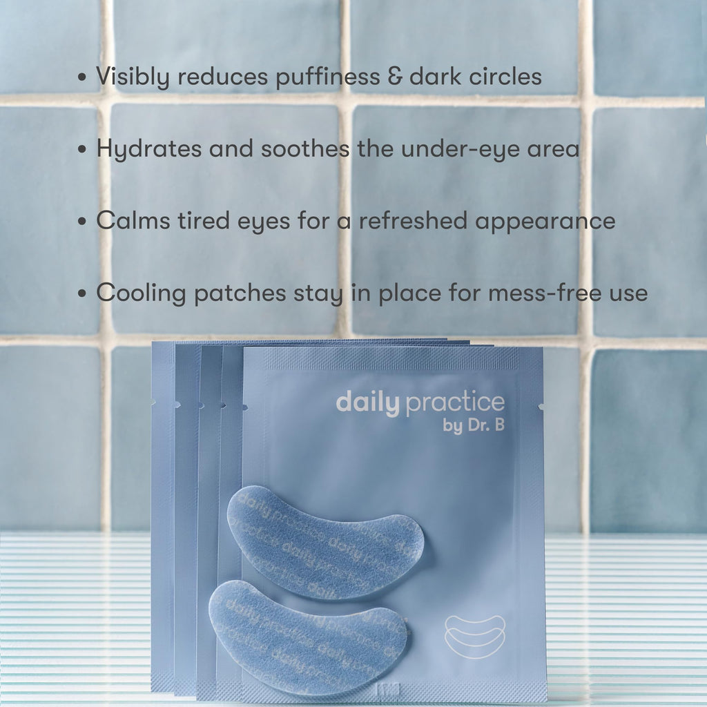 Daily Practice by Dr. B: Brighten & Hydrate Under Eye Patches – Cooling Hydrogel Masks for Dark Circles & Puffiness