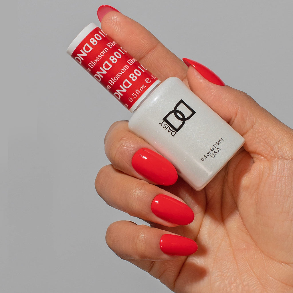 DAISY DND Gel Polish Set - Blossom 801 Red Duo, 0.5 fl oz