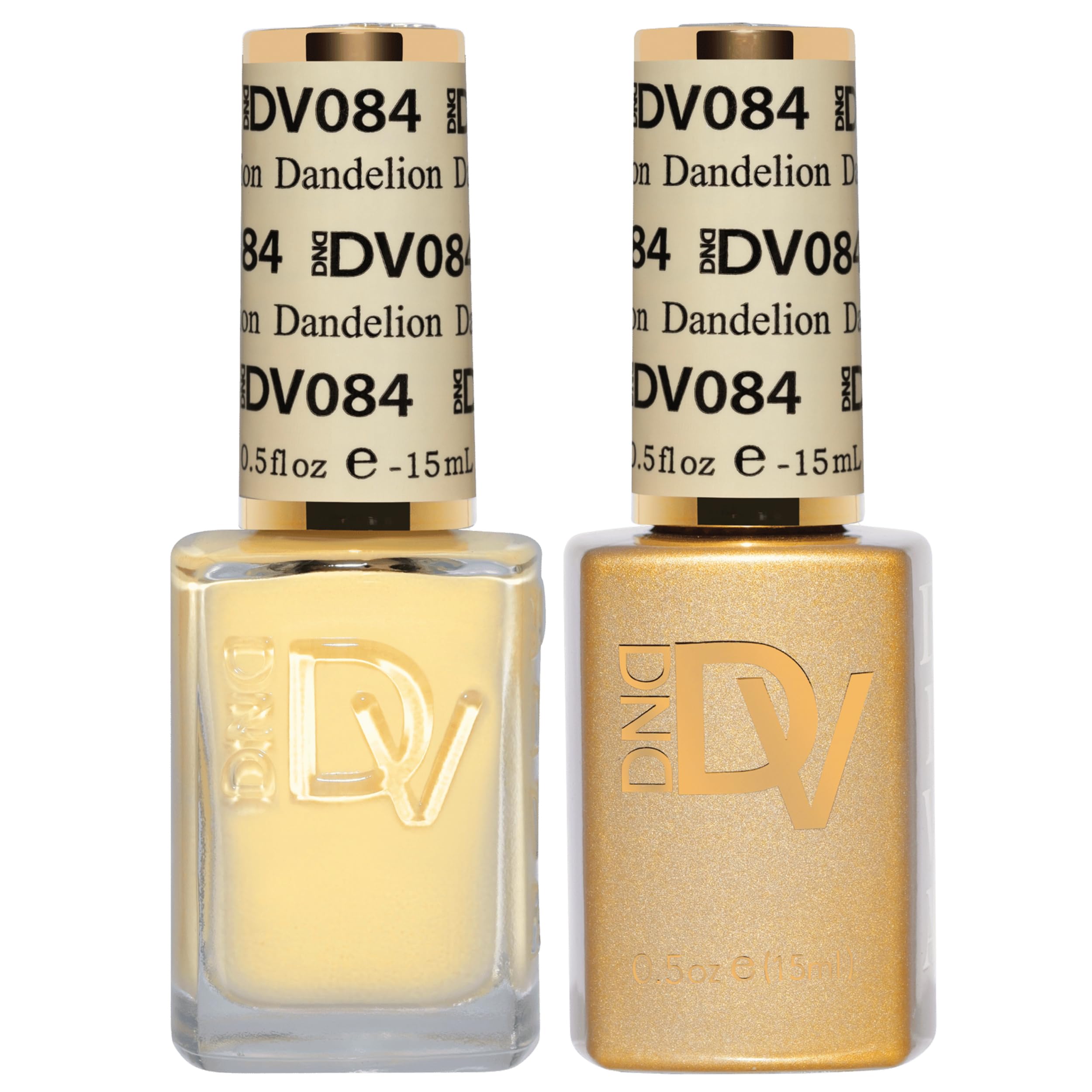 DAISY DND Coquette Collection Gel Polish Set 084 Dandelion | UV/LED Gel Polish & Air Dry Lacquer Duo (0.5 fl oz) - Chip-Free Finish