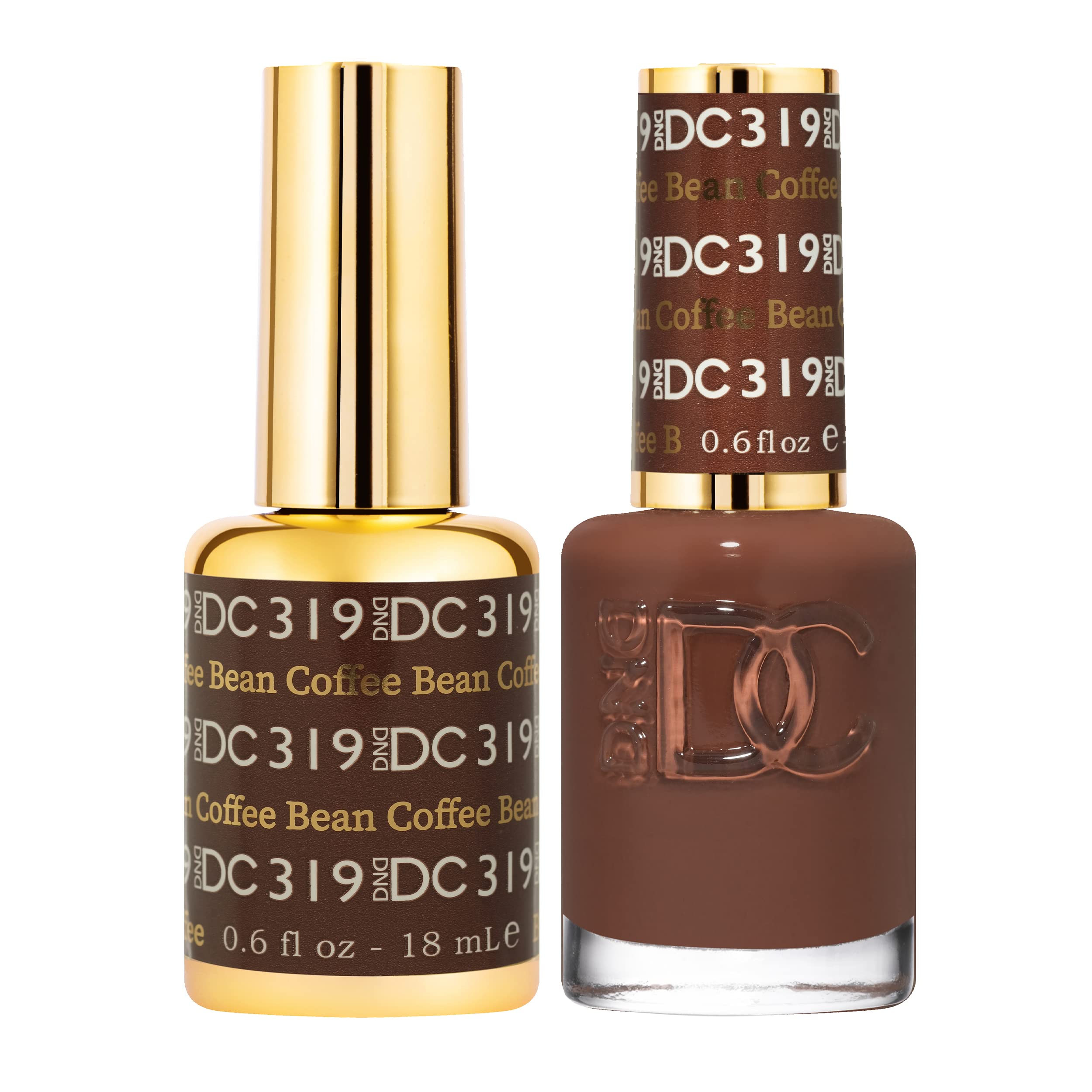 DAISY DND DC Gel Polish Set – Brown Collection, 319 Coffee Bean, 0.5 Fl Oz (Gel + Lacquer Duo)