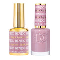 DAISY DND DC Gel Polish Set – Beige Nude Light Apricot #107, 0.5 Fl Oz Gel Polish + 0.5 Fl Oz Lacquer