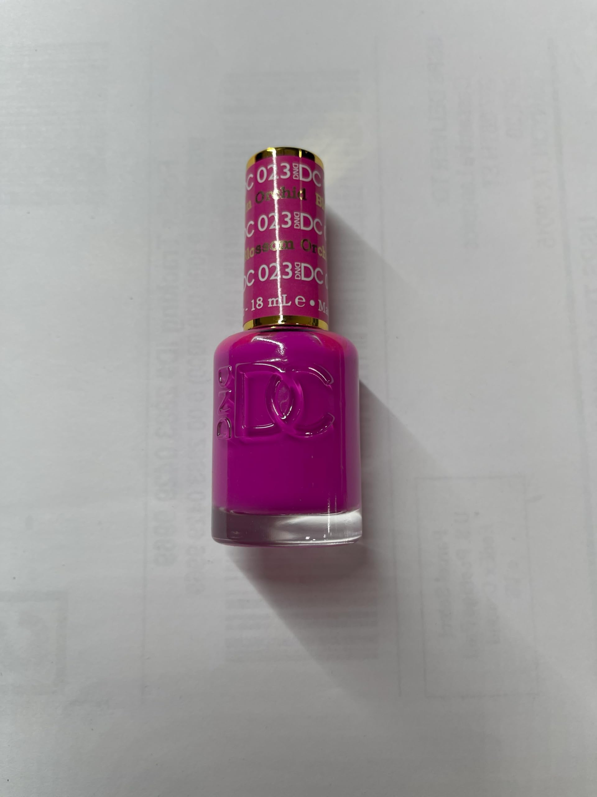 DAISY DND DC Gel Polish Set – Purple Collection Blossom Orchid (023) | Gel Polish + Lacquer Duo, 0.5 fl oz