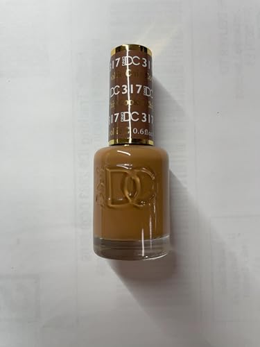 DND DC Gel Polish Set Brown Collection by DAISY DND | UV/LED Gel Polish & Air Dry Lacquer, Shade 317 Cookie Chips, 0.5 fl oz