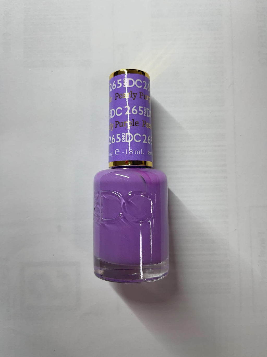 DAISY DND DC Purple Collection Gel Polish Set – 0.5 Fl Oz Each (Gel + Lacquer) 265 Pearly Purple