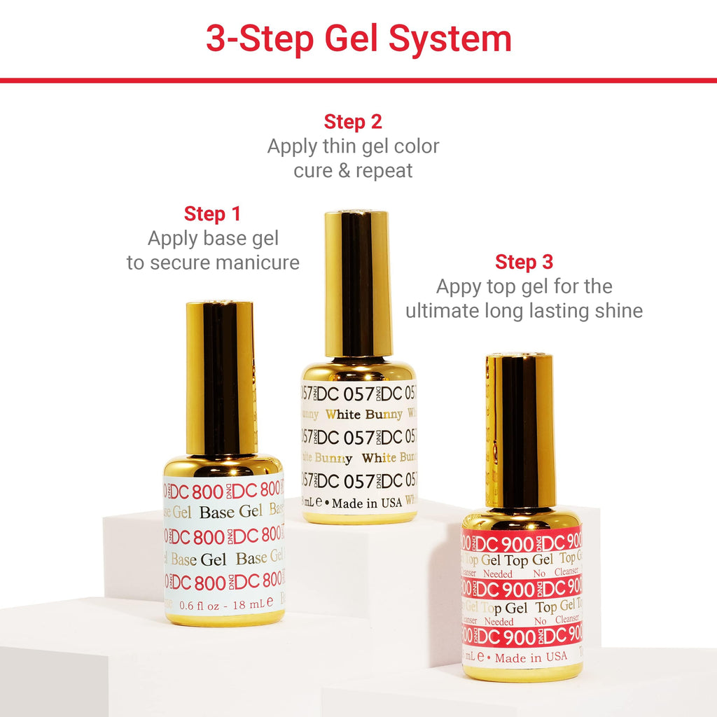 DAISY DND DC Gel Polish Set – Beige Nude Light Apricot #107, 0.5 Fl Oz Gel Polish + 0.5 Fl Oz Lacquer