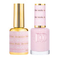 DAISY DND DND DC Gel Polish Set – Pink Geranium #136, UV/LED Gel Polish + Matching Lacquer, 0.5 fl oz