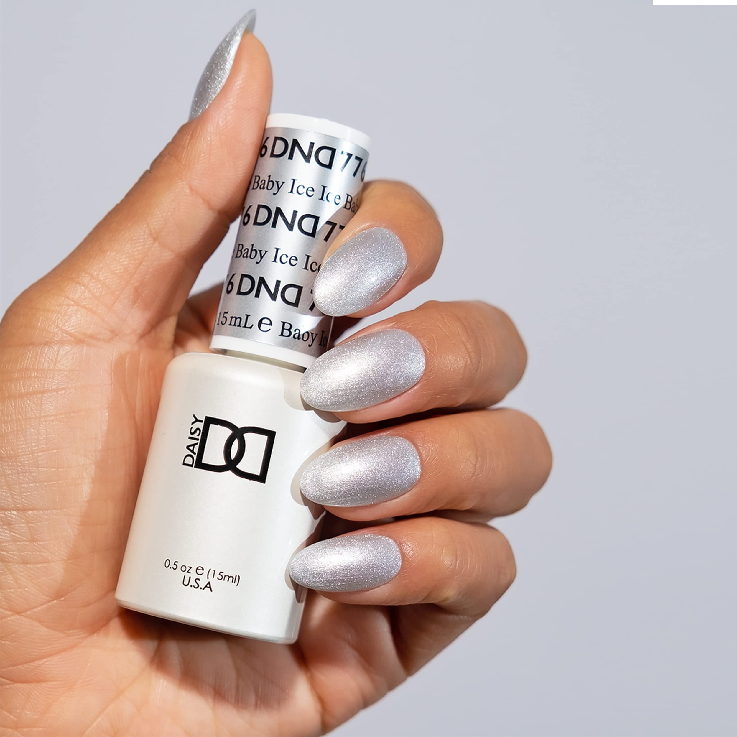DAISY DND Gel Polish Set – Ice Ice Baby #776 (White Collection) | UV/LED Gel Polish + Air Dry Lacquer Duo