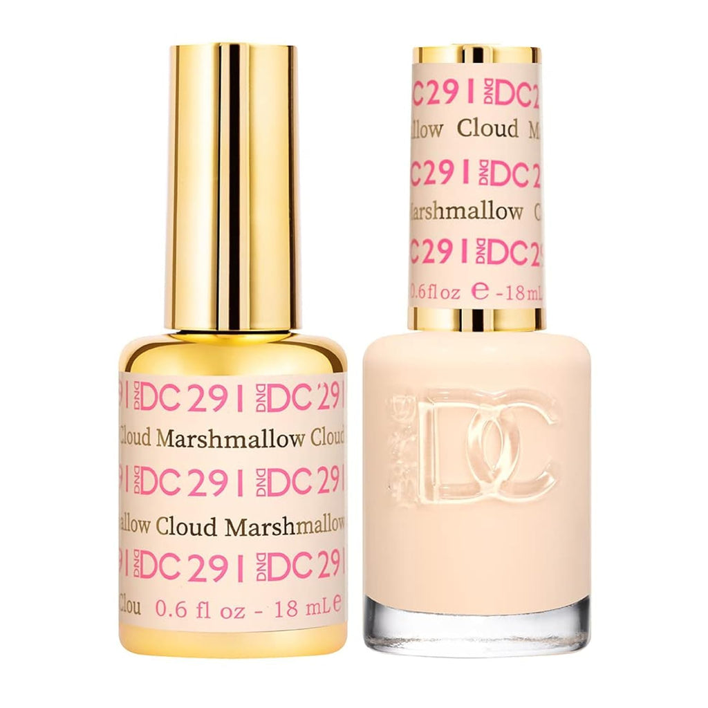 DAISY DND DC Gel Polish Set – Beige Nude Marshmallow Cloud Duo, 0.5 fl oz