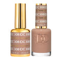 DAISY DND DC Gel Polish Set – Nostalgia 308 Deep Nude Duo (Gel + Lacquer), 0.5 fl oz