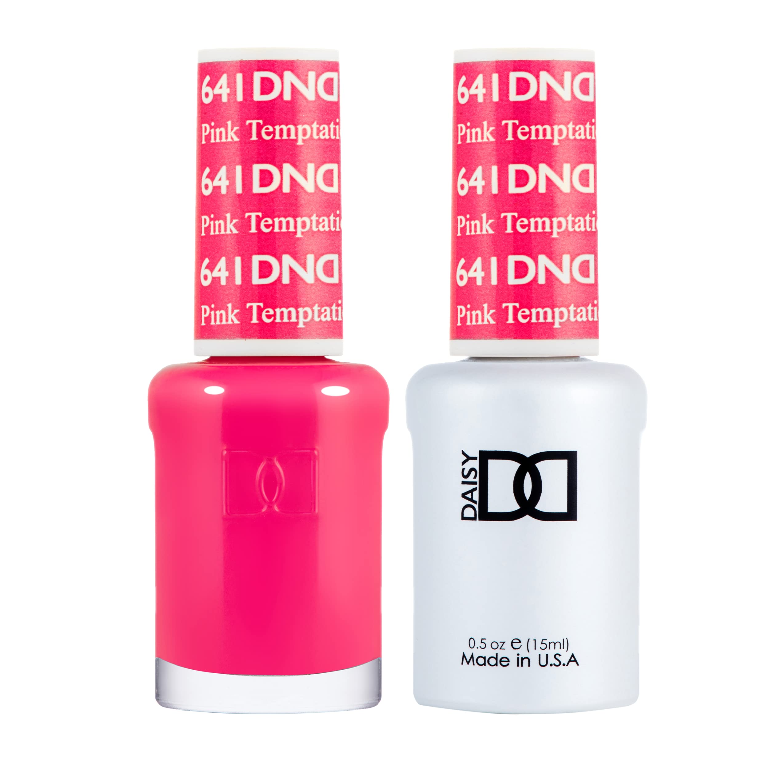 DAISY DND Gel Polish Set – Pink Temptation 641 (UV/LED Gel Polish + Air Dry Lacquer) Duo
