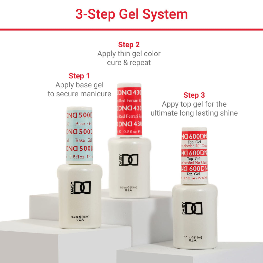 DAISY DND Gel Polish Set – Cherry Berry 456 Duo (Gel + Lacquer, 0.5 oz each)