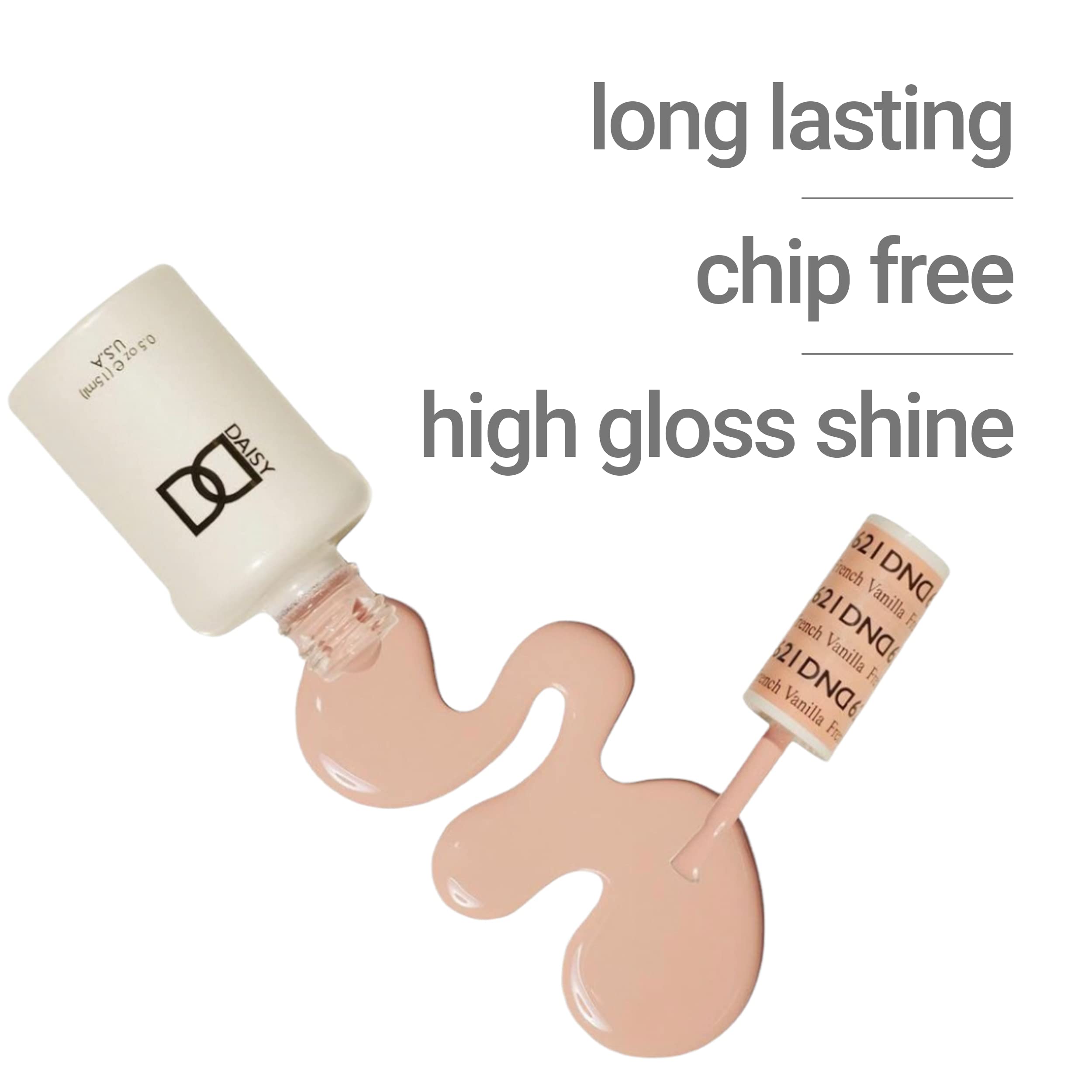 DAISY DND Gel Polish Set – Pink Temptation 641 (UV/LED Gel Polish + Air Dry Lacquer) Duo