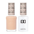 DAISY DND Gel Polish Set – Sheer Nude 857, Gel Polish + Matching Lacquer Duo, 0.5 Fl Oz