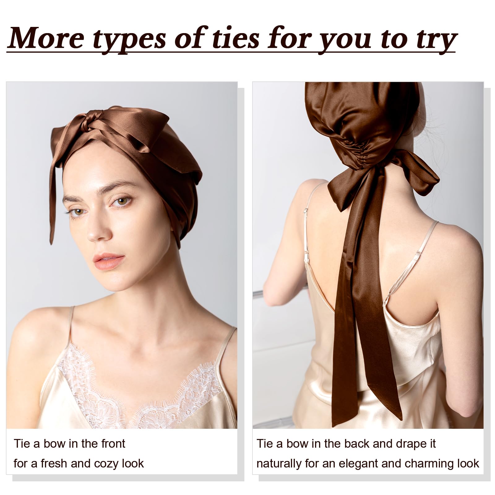 DAISYSILK 100% Mulberry Silk Bonnet for Sleeping – 22 Momme Grade-6A Hair Wrap