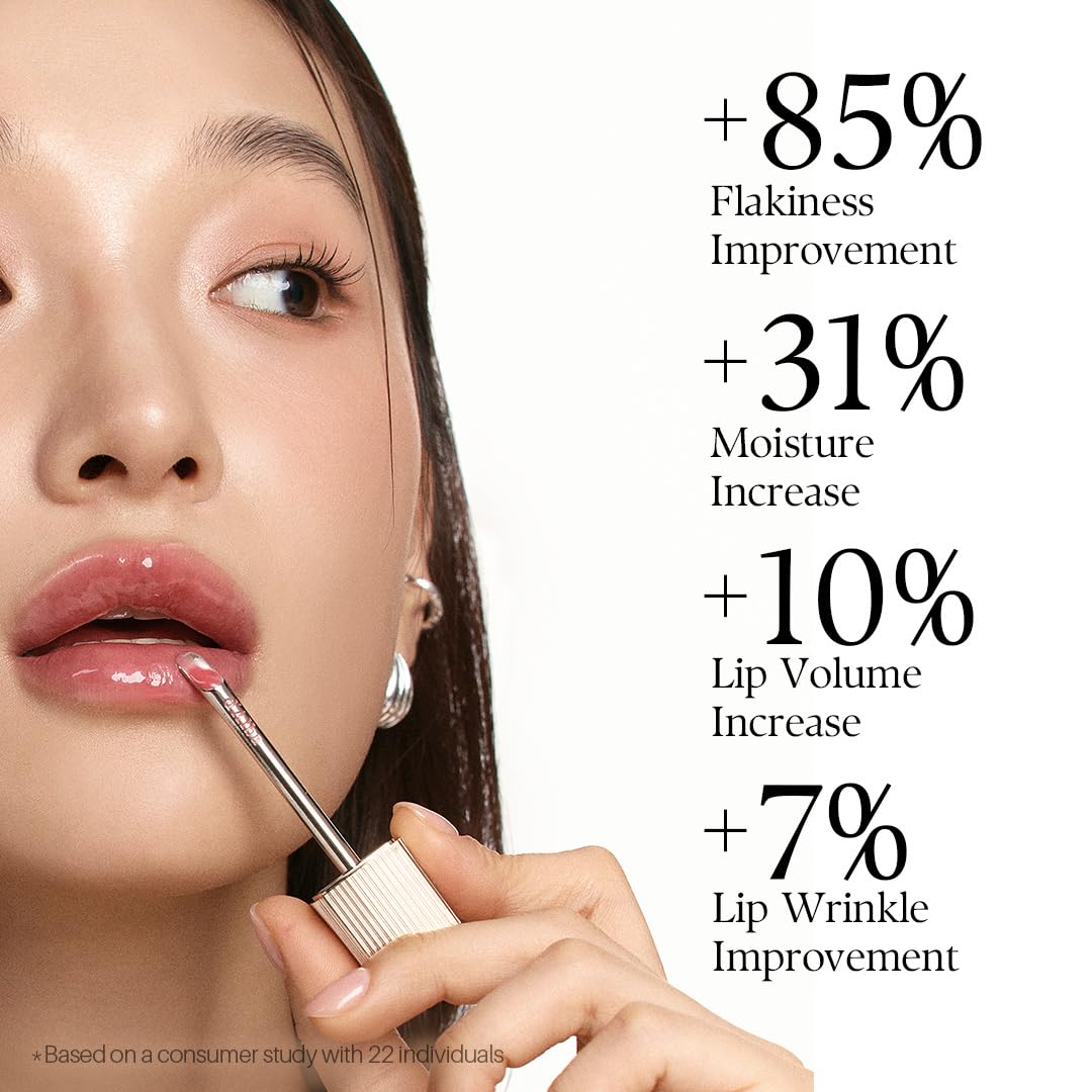 d'alba Piedmont Plumping Lip Glow Mood Volumizer – Hydrating Lip Plumper with Vegan Ceramide & Vitamin C & E, Feeble Pink (0.17 oz)