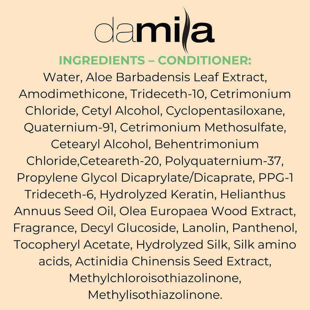Damila Salt & Sulfate Free Shampoo & Conditioner for Keratin & Color-Treated Hair – Professional Keratin Value Pack (16.9 oz)