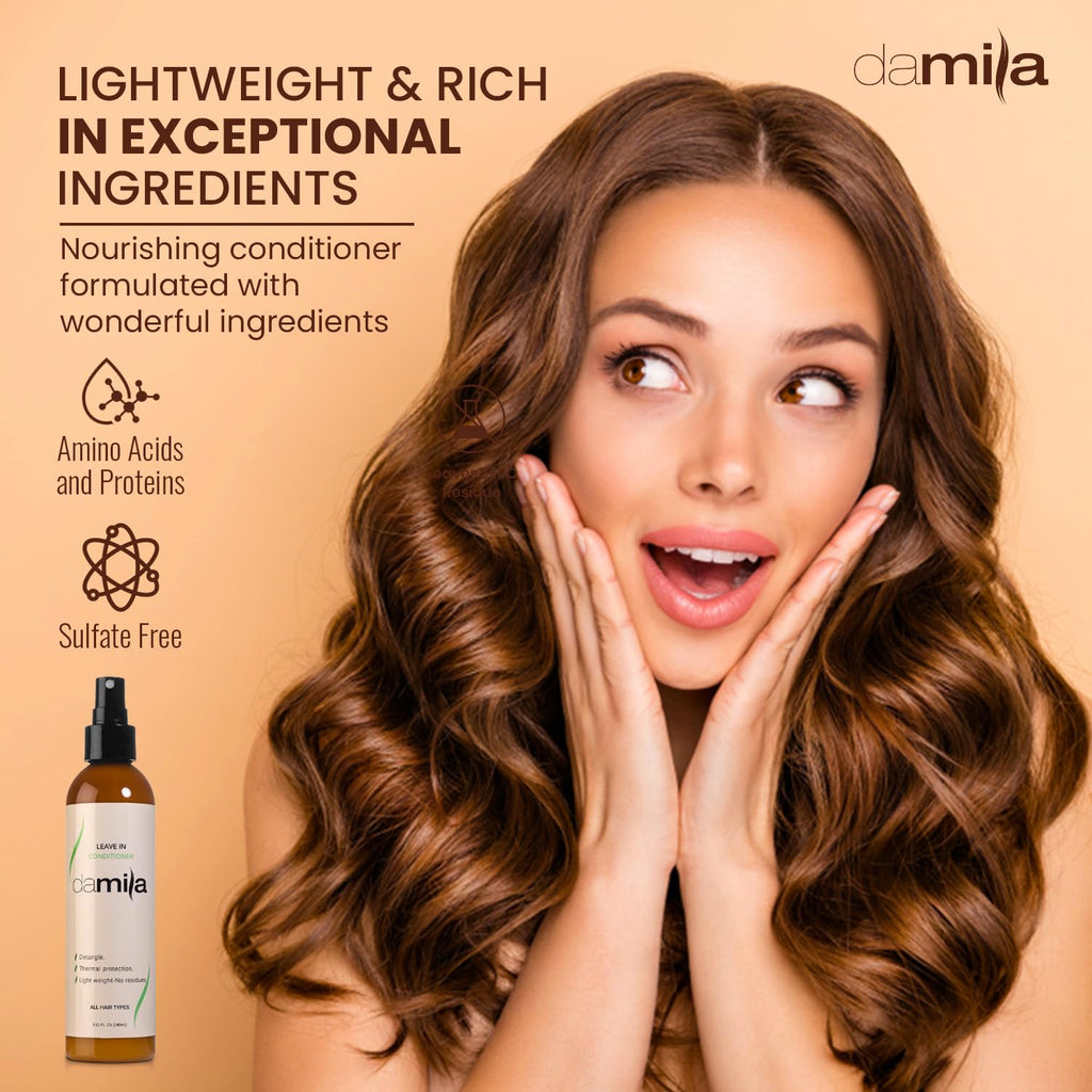 Damila Keratin Leave-In Spray – Detangles, Heat Protects, Extends Keratin