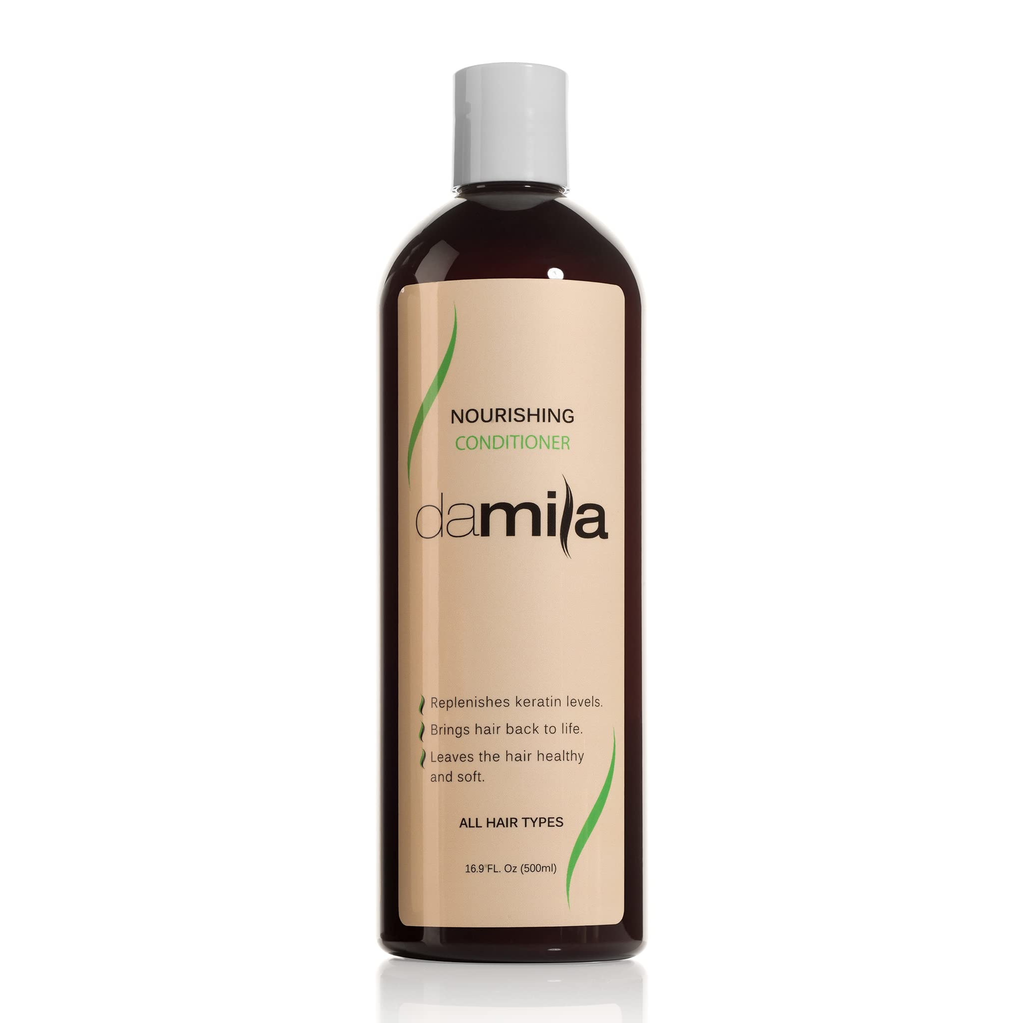 Damila Nourishing Conditioner with Keratin & Aloe Vera – For Damaged, Frizzy, Curly & Dry Hair (16.9 oz)
