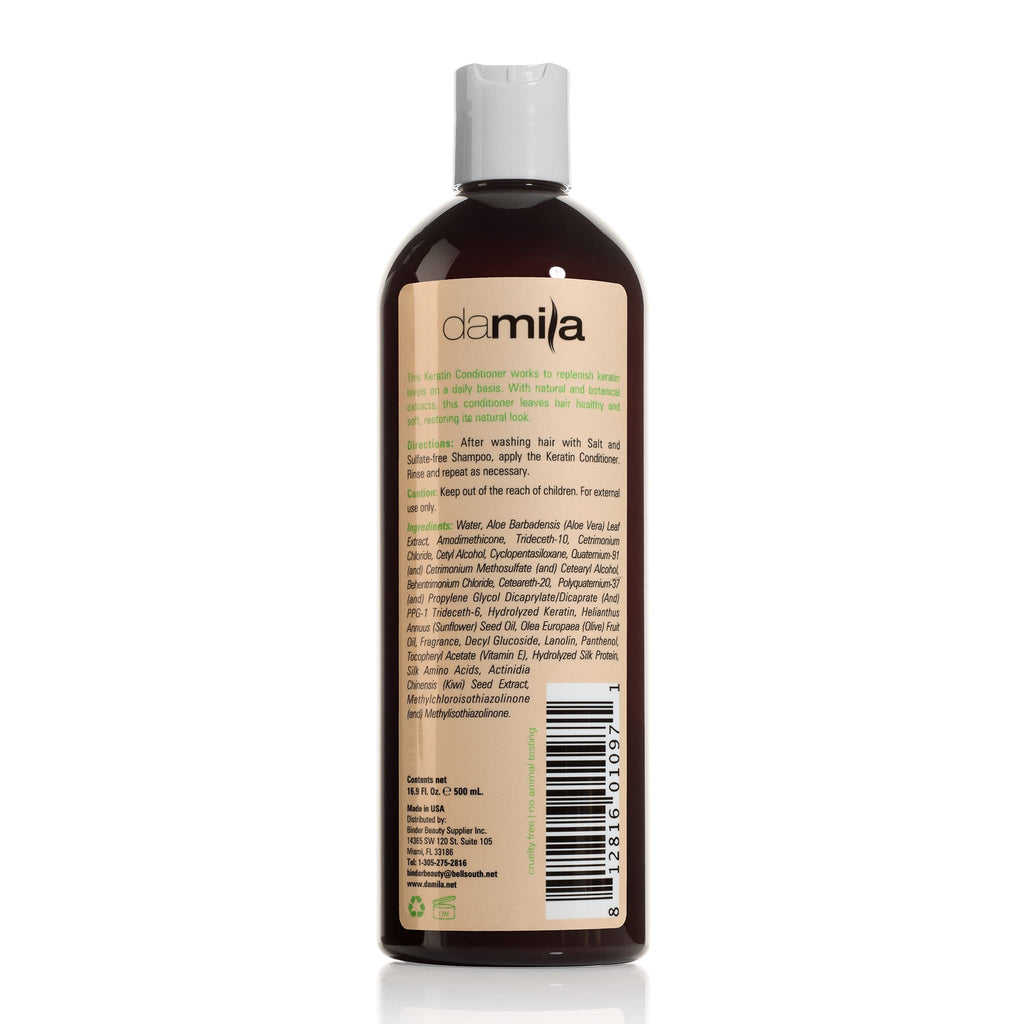 Damila Nourishing Conditioner with Keratin & Aloe Vera – For Damaged, Frizzy, Curly & Dry Hair (16.9 oz)