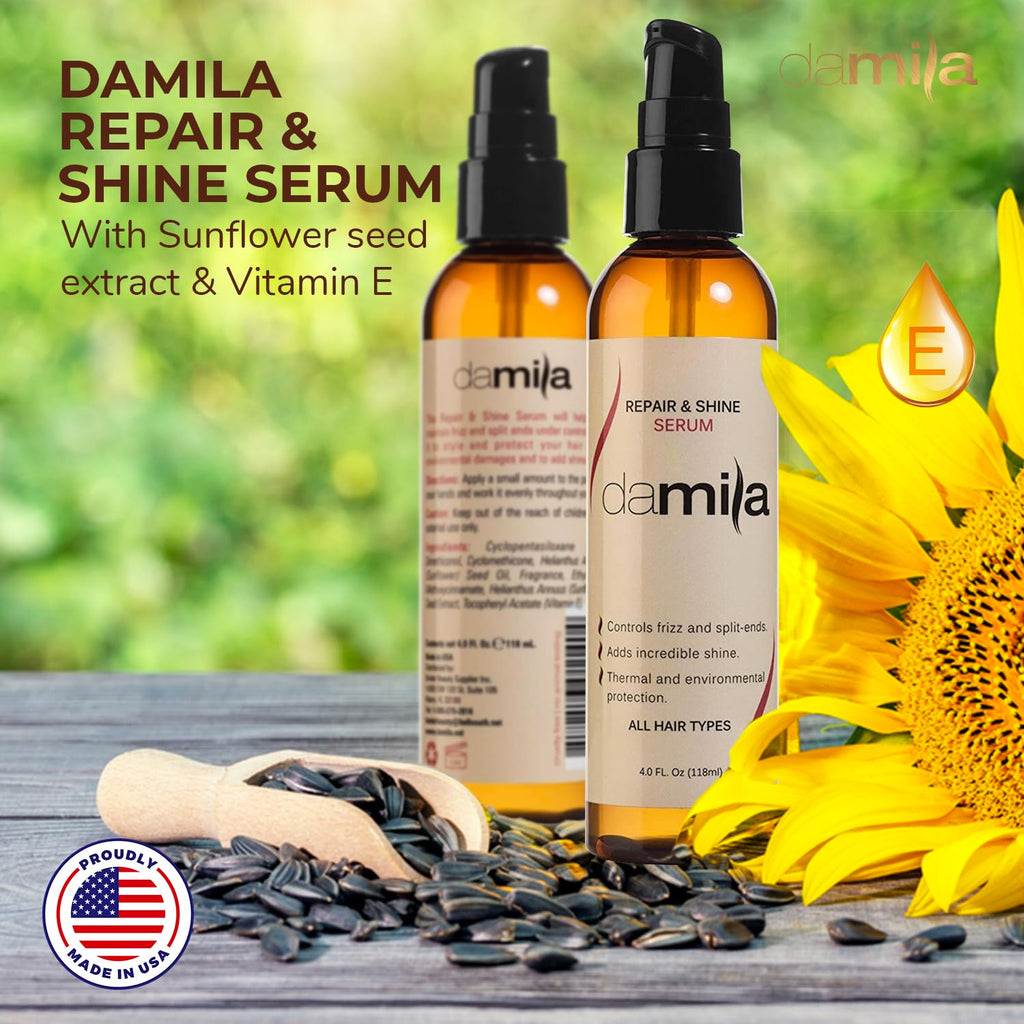 damila Repair & Shine Serum – Split End Repair & Frizz Control (4.1 Fl Oz)