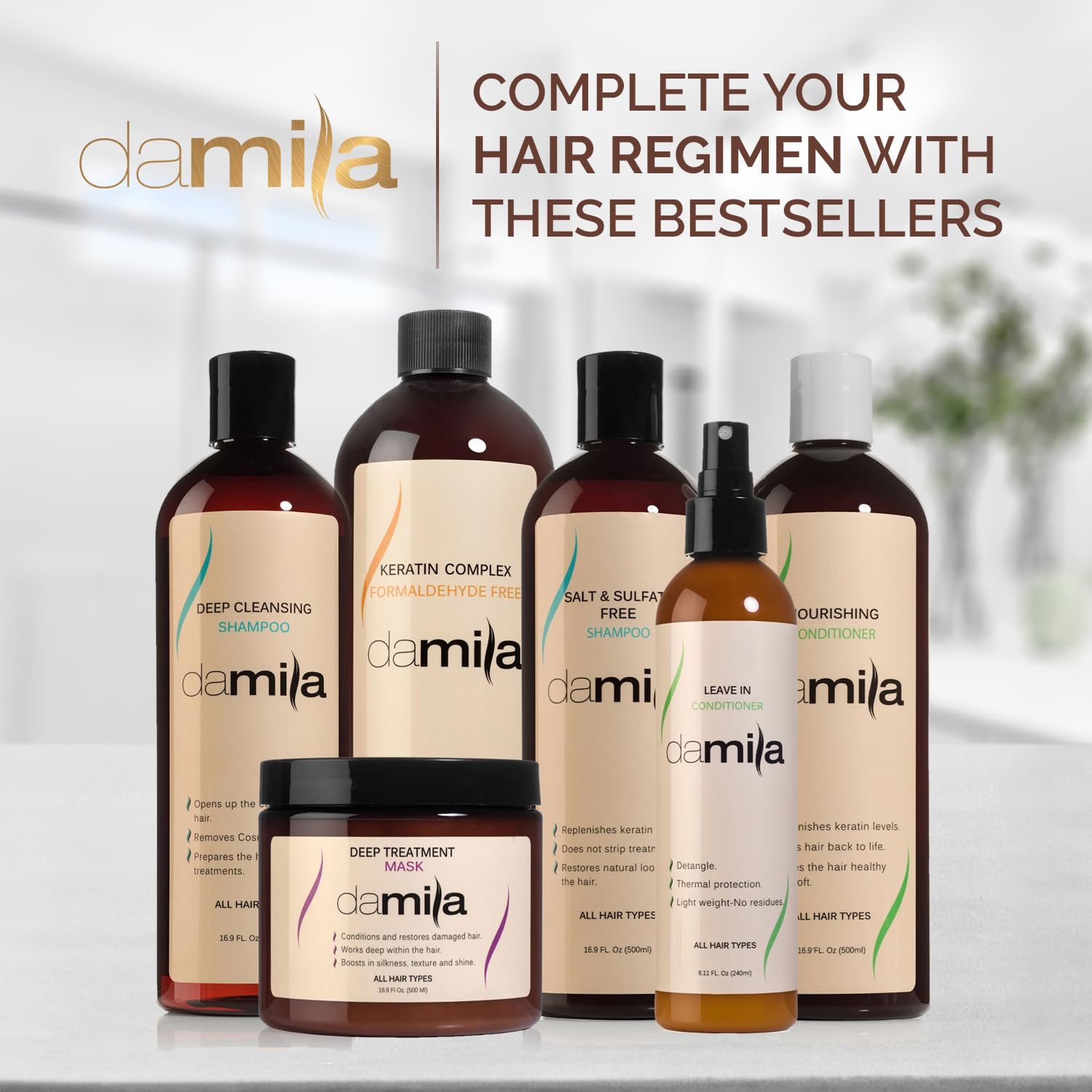 damila Repair & Shine Serum – Split End Repair & Frizz Control (4.1 Fl Oz)