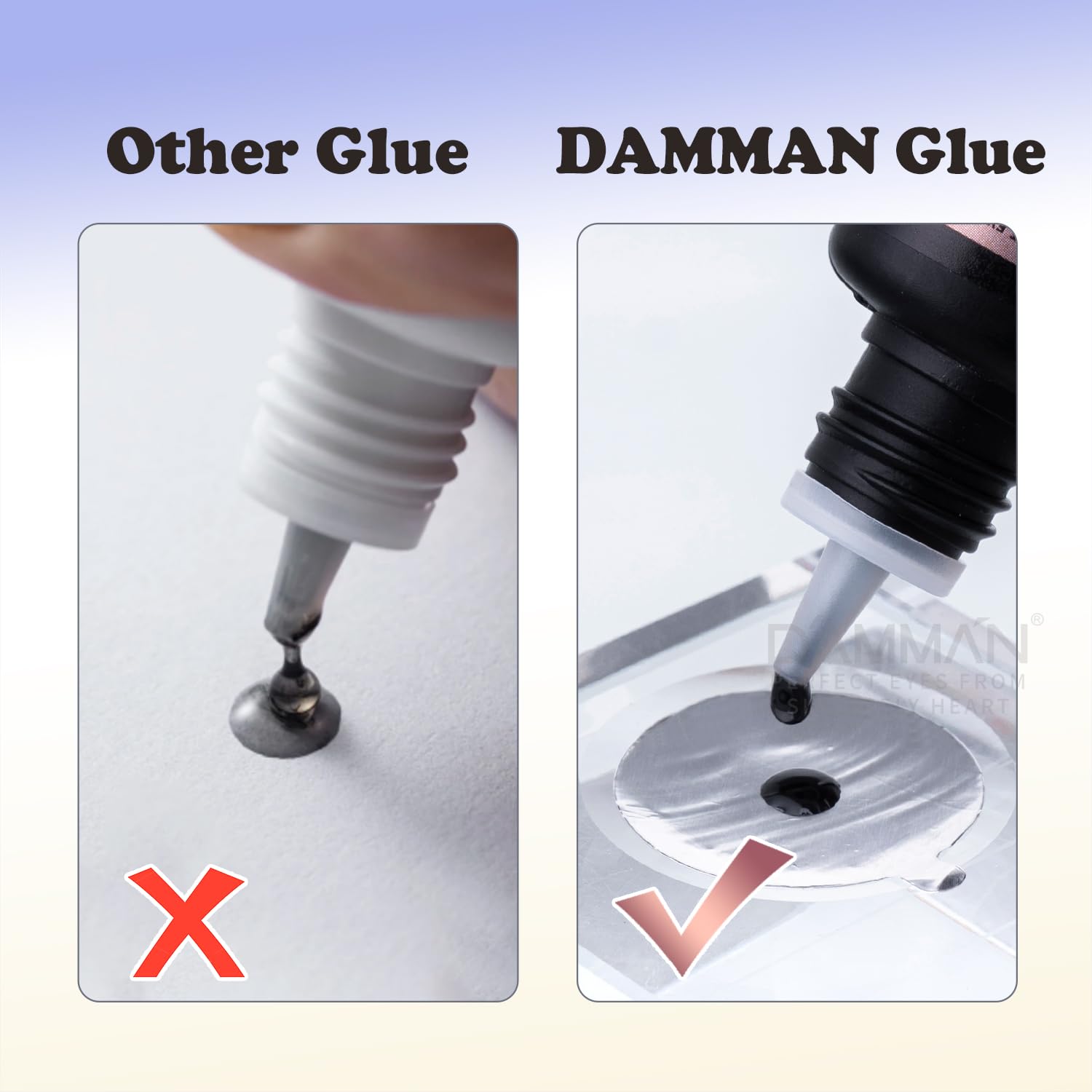 DAMMAN No.12 Eyelash Extension Glue — 5ml, 1-2 Sec Dry, Long-Lasting 8-10 Weeks, Low Odor, Salon-Grade