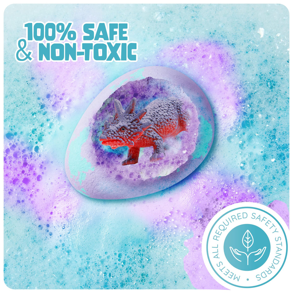 Dan&Darci Dino Egg Bath Bombs for Kids (Ages 6–8) – Surprise Inside Dinosaur Toys