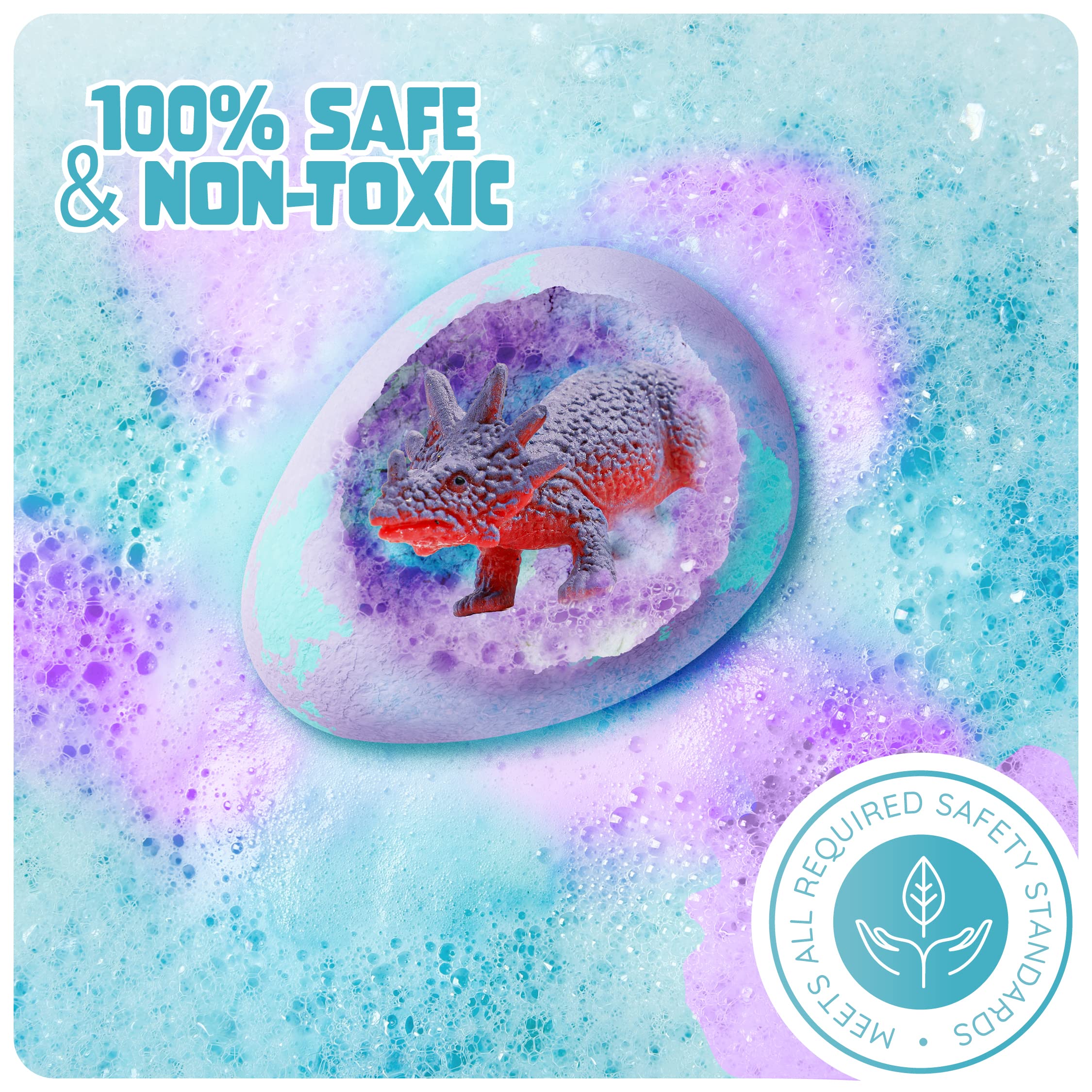 Dan&Darci Dino Egg Bath Bombs for Kids (Ages 6–8) – Surprise Inside Dinosaur Toys